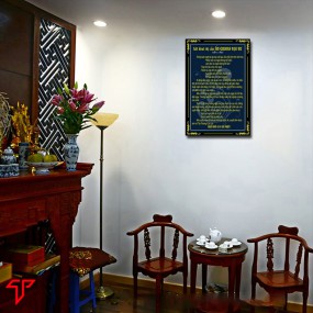Tranh thư pháp hình phật lời khai thị của ấn quang đại sư
